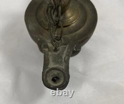Rare Antique Italian Grand Tour Bronze Mouse Rat Oil Lamp Greek Roman Style 18c