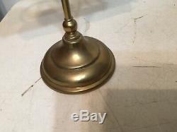 Rare Antique Miniature Lincoln Log Double Student Oil Lamp Bridgeport Brass