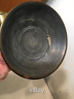Rare Antique Miniature Lincoln Log Double Student Oil Lamp Bridgeport Brass