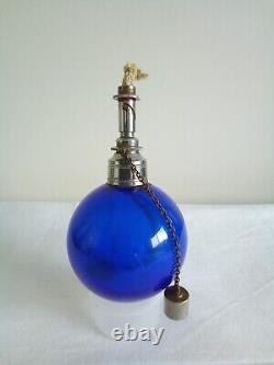 Rare Cobalt Blue Antique Jewelers / Watchmaker Alcohol Oil Lamp Made In Japan