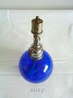 Rare Cobalt Blue Antique Jewelers / Watchmaker Alcohol Oil Lamp Made In Japan