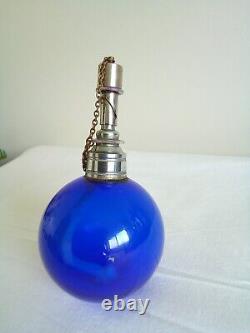 Rare Cobalt Blue Antique Jewelers / Watchmaker Alcohol Oil Lamp Made In Japan