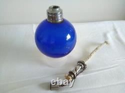 Rare Cobalt Blue Antique Jewelers / Watchmaker Alcohol Oil Lamp Made In Japan