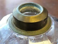 Rare Duncan Quartered Block Finger/Hand Oil Lamp EAPG Pattern Glass c1890s