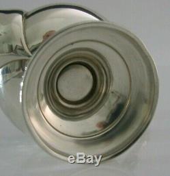 Rare English Sterling Silver Table Cigar Lighter Oil Lamp 1939 Antique