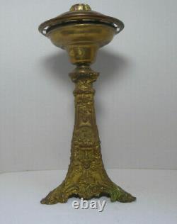 Rare Fine Antique Bronze Cornelius Astral (Or Solar) Oil Lamp No Shade