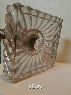 Rare Large 1800s Baccarat Crystal Oil Lamp Antique 25 Beautiful Tall