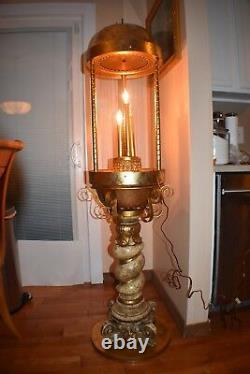 Rare Large Antique Vintage 1960s' Oil Rain Floor Lamp