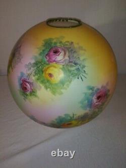 Rare Original. Fostoria GWTW Parlor Banquet Kerosene Oil Lamp Shade Hand-painted