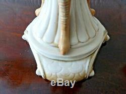 Rare Victorian Alfred Stelmacher Triple Elephant Duplex Oil Lamp