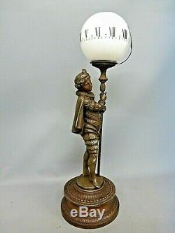 Rare Victorian Night Clock Candle / Oil Lamp Mystery Clock