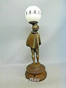 Rare Victorian Night Clock Candle / Oil Lamp Mystery Clock