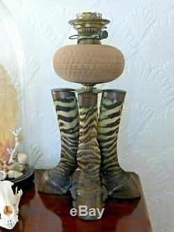 Rare Victorian Taxidermy Zebra Oil / Electric Lamp Rowland Ward Game Trophy