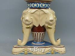 Rare Victorian Wedgwood Figural Elephant Oil Lamp
