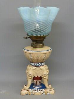Rare Victorian Wedgwood Figural Elephant Oil Lamp