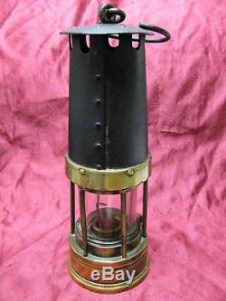 Rare Vtg Antique 1877-87 Davis & Son Black Bonnet Clanny #D Oil Coal Miner Lamp