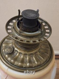 Rare find. 14 Height × 9 Width Consolidated Antique Beautiful Oil Lamp