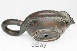 Roman 1st 3rd Century A. D. Bronze Snake Oil Lamp / Vessel