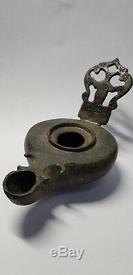 Roman Oil Lamp with Reflector 4th, 6th century AD
