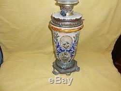 Royal Doulton Antique Florence Barlow Oil Lamp