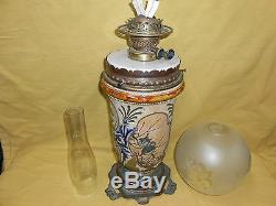 Royal Doulton Antique Florence Barlow Oil Lamp