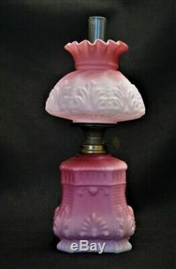 SII 456 Antique Fine Art Glass Miniature Kerosene Oil Kerosene Lamp Exceptional