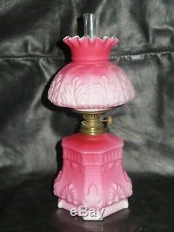 SII 456 Antique Fine Art Glass Miniature Kerosene Oil Kerosene Lamp Exceptional