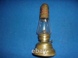 Scarce Antique Victorian Brass Kerosene Oil Skaters Lamp Misprint Date 1367