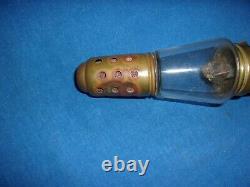 Scarce Antique Victorian Brass Kerosene Oil Skaters Lamp Misprint Date 1367