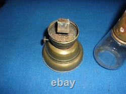 Scarce Antique Victorian Brass Kerosene Oil Skaters Lamp Misprint Date 1367