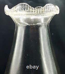 Scarce BY-THE-SEA Glass Oil Lamp c. 1904 New Martinsville Glass Co. 15.5 H