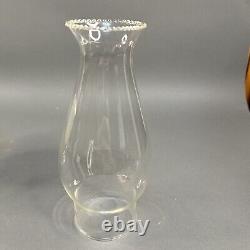 Sheldon Swirl Opalescent Vaseline Kerosene Footed Finger Lamp 1880s GLOWS