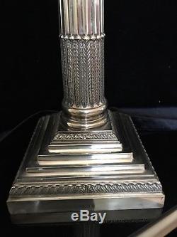 Silver Plated Corinthian Oil Lamp Font/base