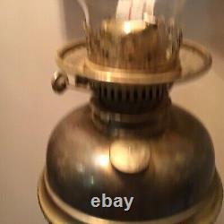 Spectacular Antique Brass Double Burner VERY Ornate 30 Table Oil Lamp