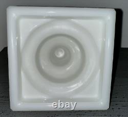 Stunning Cased Blue Glass Kerosene Oil Stand Lamp White Corinthian Screw-On Base