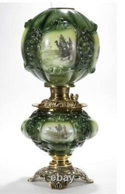Stunning Original Antique Gone with the wind Oil Lamp By Consolidated Electric