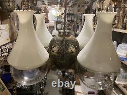 Super Rare Antique Angle Lamp Quad