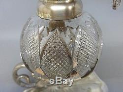 Superb Messengers Waterlily Cut Glass Finger Lamp Miniature Oil Lamp