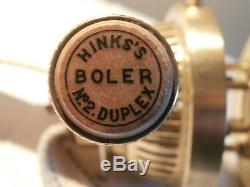 Superb Original Working Hinks Boler Rd 65891 Oil Lamp Burner (new Wicks 3)