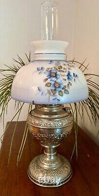 THE NEW JUNO NO. 2 Ornate Antique Oil Kerosene Lamp 1895 Made In USA BEAUTIFUL