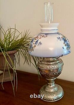 THE NEW JUNO NO. 2 Ornate Antique Oil Kerosene Lamp 1895 Made In USA BEAUTIFUL