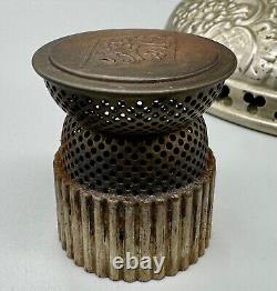 THE NEW JUNO NO. 2 Ornate Antique Oil Kerosene Lamp 1895 Made In USA BEAUTIFUL