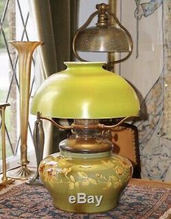 Tiffany Studios Bronze, Favrile and Pottery Oil Lamp