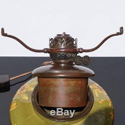 Tiffany Studios Bronze, Favrile and Pottery Oil Lamp