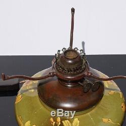 Tiffany Studios Bronze, Favrile and Pottery Oil Lamp