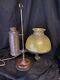 Tiffany Studios Student Oil Lamp, Loetz Art Glass Shade, Arts Crafts, Handel Era