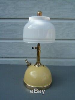 Tilley vintage short stem oil lamp original onion & white over shade TL14