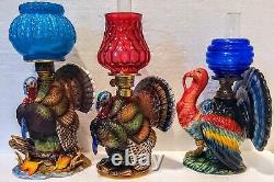 Turkey Miniature Figural Lamp, Antique, Excellent Condition Complete, Sitzendorf