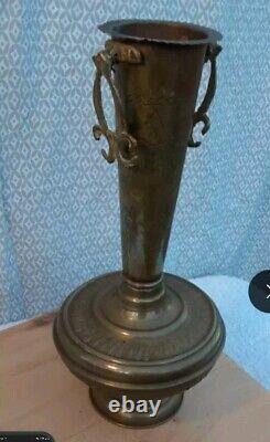 ULTRA COOL-TALL ANTIQUE COPPER Ceremonial Vase Oil Lamp Or Candle