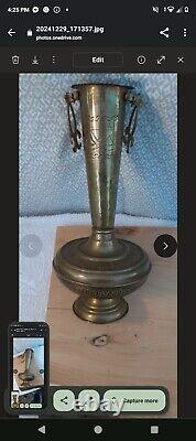 ULTRA COOL-TALL ANTIQUE COPPER Ceremonial Vase Oil Lamp Or Candle